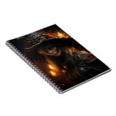 Spooky Halloween Witch Geweldige Cool Portrait Notitieboek (Rechterzijde)