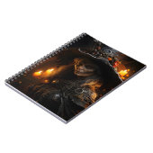 Spooky Halloween Witch Geweldige Cool Portrait Notitieboek (Linkerzijde)