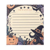 Spooky Halloween Witch Notitieblok (Voorkant)