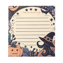 Spooky Halloween Witch Notitieblok