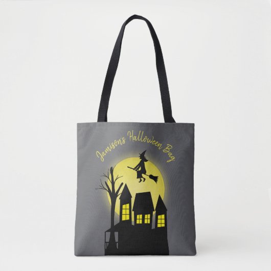 Spooky Halloween Witch Persoonlijk Tote Bag (Voorkant)