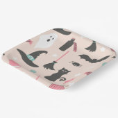 Spooky Halloween Witch Pet Black Cat Papieren Bordje (Gebogen)