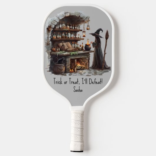 Spooky Halloween Witch Potions Apothecary Pickleball Paddle (Achterkant)