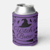 Spooky Halloween Witch's Brew in Poison Paarse Blikjeskoeler (Blikje Voorkant)