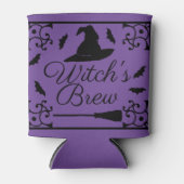 Spooky Halloween Witch's Brew in Poison Paarse Blikjeskoeler (Voorkant)