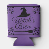 Spooky Halloween Witch's Brew in Poison Paarse Blikjeskoeler (Achterkant)