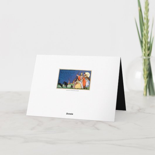 spooky Halloween  witjes toevoegen tekst Kaart (Achterkant)