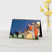 spooky Halloween  witjes toevoegen tekst Kaart (Gele Bloem)