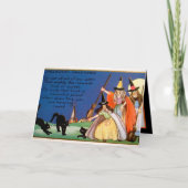 spooky Halloween  witjes toevoegen tekst Kaart (Voorkant)