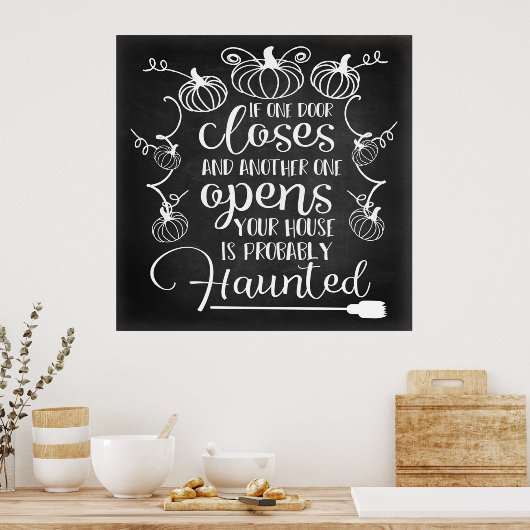 spooky Halloween woordkunst Poster (Keuken)