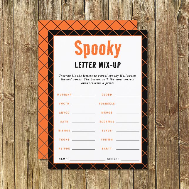 Spooky Halloween Word Games Word Scramble (Creator heeft geüpload)