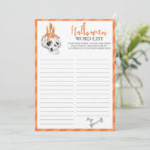 Spooky Halloween Word List Kaarten (Staand voorkant)