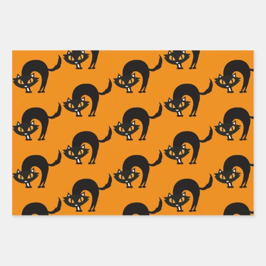 Spooky-Halloween Wrapping Paper Flat Sheet-3 sets (Voorkant 2)