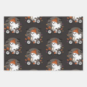 Spooky-Halloween Wrapping Paper Flat Sheet-3 sets (Voorkant)
