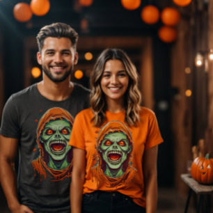 Spooky Halloween zombie monster T-shirt
