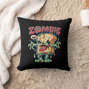 Spooky Halloween Zombie Toast Grappig Halloween Gi Kussen