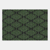 Spooky Halloween Zwart Sinaasappel Paarse 3 Gift Inpakpapier Vel (Voorkant 3)