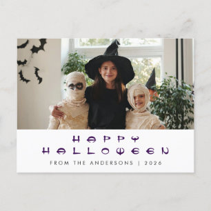 Spooky Happy Halloween 1 Foto Feestdagenkaart