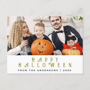 Spooky Happy Halloween 1 Foto Feestdagenkaart