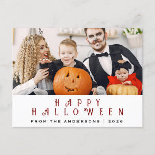 Spooky Happy Halloween 1 Foto Feestdagenkaart