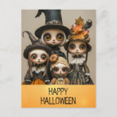 Spooky Happy Halloween Anime Girl Briefkaart (Voorkant)