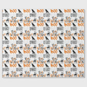Spooky Happy Halloween Boo Gift  Cadeaupapier (Vlak)