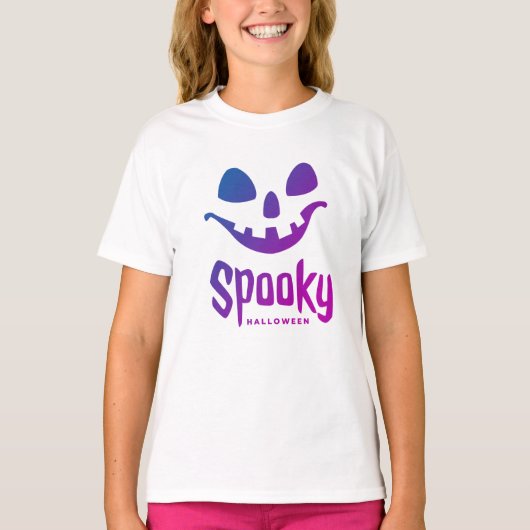 Spooky Happy Halloween Costume voor meisjes T-Shir T-shirt (Voorkant)