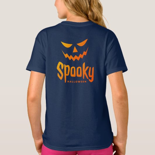 Spooky Happy Halloween Costume voor meisjes T-Shir T-shirt (Achterkant)