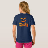 Spooky Happy Halloween Costume voor meisjes T-Shir T-shirt (Achterkant volledig)