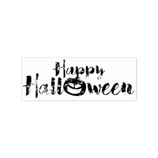 Spooky Happy Halloween Custom Rubber Stamp Rubberstempel (Afrduk)