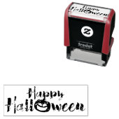 Spooky Happy Halloween Custom Rubber Stamp Zelfinktende Stempel (In situ)
