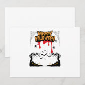 Spooky happy Halloween Forest – Dripping Font Kaart (Voorkant / Achterkant)