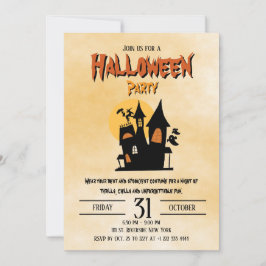 Spooky Happy Halloween Kostuum Party Uitnodiging 2