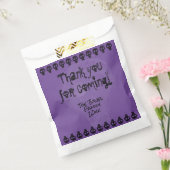 Spooky Happy Halloween Lettering | Paars/zwart Bedankzakje (Gezegeld)