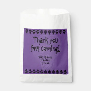 Spooky Happy Halloween Lettering Paars/zwart Bedankzakje