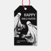 Spooky Happy Halloween Party Treat met spoken Cadeaulabel (Voorkant)