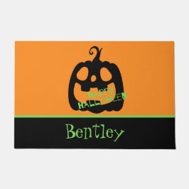 Spooky Happy Halloween Pumpkin Deurmat