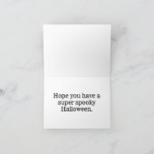 Spooky Happy Halloween Pumpkin Illustratie Kaart (Binnen)