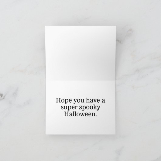 Spooky Happy Halloween Pumpkin Illustratie Kaart (Binnen)