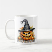 Spooky Happy Halloween Pumpkin Koffiemok (Links)