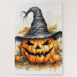 Spooky Happy Halloween Pumpkin Legpuzzel