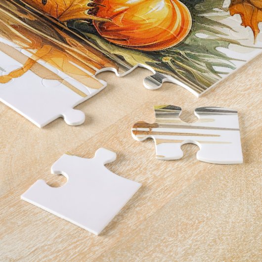 Spooky Happy Halloween Pumpkin Legpuzzel (Zijkant)