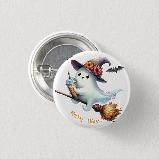 Spooky Happy Halloween Ronde Button 3,2 Cm (Voorkant /achterkant)
