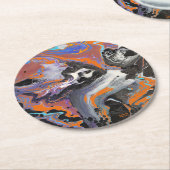 Spooky Happy Halloween Ronde Kartonnen Onderzetter (Gebogen)