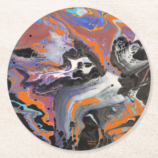 Spooky Happy Halloween Ronde Kartonnen Onderzetter (Voorkant)