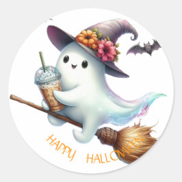 Spooky Happy Halloween Ronde Sticker