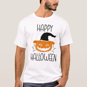 Spooky Happy Halloween Skulls en Pumpkin T-shirt