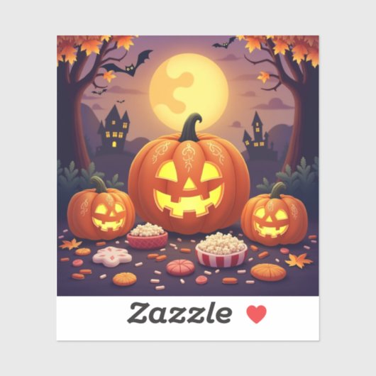 Spooky Happy Halloween Sticker (Vel)