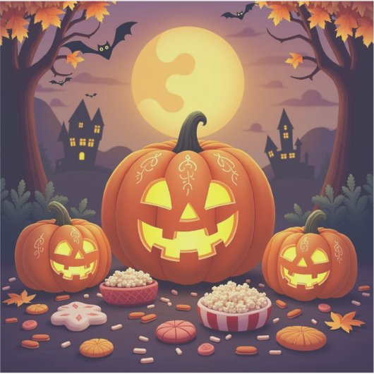 Spooky Happy Halloween Sticker (Voorkant)