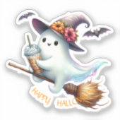 Spooky Happy Halloween Sticker (Voorkant)